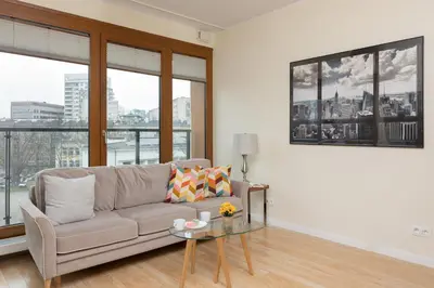 Część wypoczynkowa w obiekcie Niemcewicza Pet-Friendly Apartment by Noclegi Renters