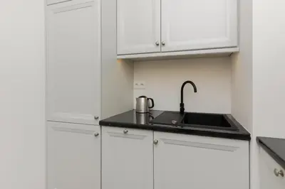 Kuchnia lub aneks kuchenny w obiekcie Niemcewicza Pet-Friendly Apartment by Noclegi Renters