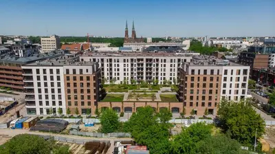 Widok na miasto Warszawa z tego apartamentu