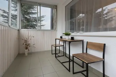 Balkon lub taras w obiekcie Family Apartment Bogatyńska Bemowo by Noclegi Renters