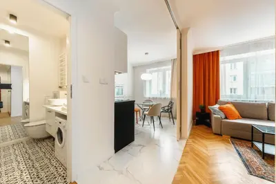 Część wypoczynkowa w obiekcie Nowolipki - Apartament w Centrum - 55m2, szybkie WI-FI & TV