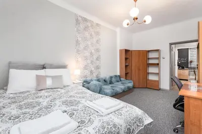 Łóżko lub łóżka w pokoju w obiekcie Dąbrowszczaków 6 by Homeprime