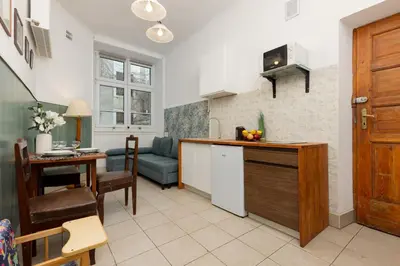 Kuchnia lub aneks kuchenny w obiekcie Vintage Apartments Warsaw Praga by Noclegi Renters