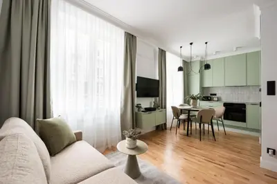 Plan piętra w obiekcie Plac Politechniki Pistachio Apartment by BookingHost
