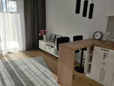 Kuchnia lub aneks kuchenny w obiekcie Apartment Talarowa Delux