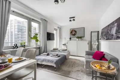 Część wypoczynkowa w obiekcie City Flower Apartment