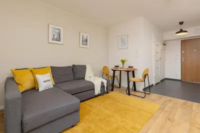 Część wypoczynkowa w obiekcie Pet-Friendly Studio Kokoryczki by Noclegi Renters