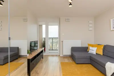 Część wypoczynkowa w obiekcie Pet-Friendly Studio Kokoryczki by Noclegi Renters