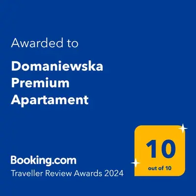 Certyfikat, podpis lub inny dokument wystawiony w obiekcie Domaniewska Premium Apartament - Warszawa Mokotów
