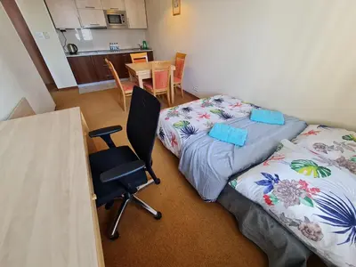 Łóżko lub łóżka w pokoju w obiekcie 10Q - Z6 Apartament 1002