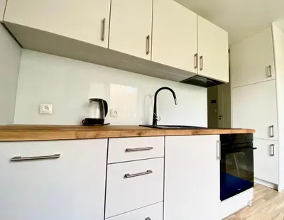Kuchnia lub aneks kuchenny w obiekcie K22 Park Mokotow Aparts