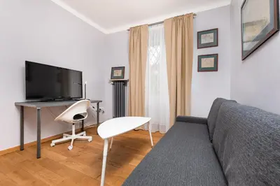 Telewizja i/lub zestaw kina domowego w obiekcie Apartament Mariensztat by Your Freedom