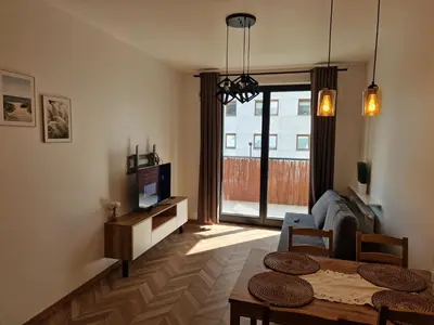 Telewizja i/lub zestaw kina domowego w obiekcie Warsaw-Aparts Sokratesa