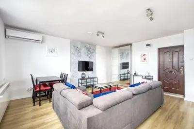 Telewizja i/lub zestaw kina domowego w obiekcie Central Family Apartment