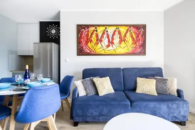 Część wypoczynkowa w obiekcie Warsaw Night Apartments Metro Płocka