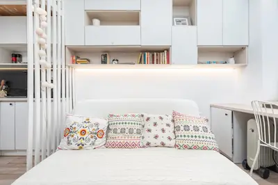 Łóżko lub łóżka w pokoju w obiekcie Tamka 45A by Homeprime