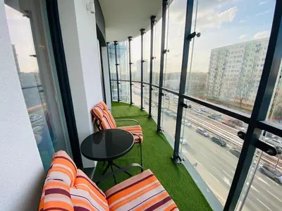 Część wypoczynkowa w obiekcie Gustowny apartament na Woli