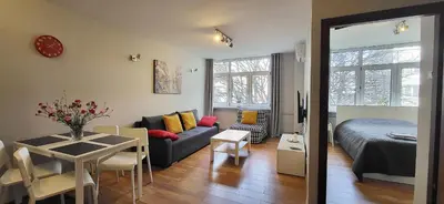 Część wypoczynkowa w obiekcie Vorto Apartament - Warsaw Center