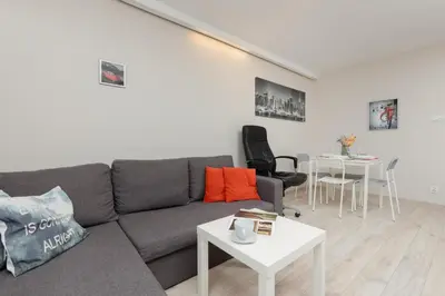 Część wypoczynkowa w obiekcie Comfort & Style City Center Apartments by Noclegi Renters