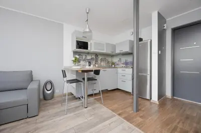 Kuchnia lub aneks kuchenny w obiekcie Comfort & Style City Center Apartments by Noclegi Renters