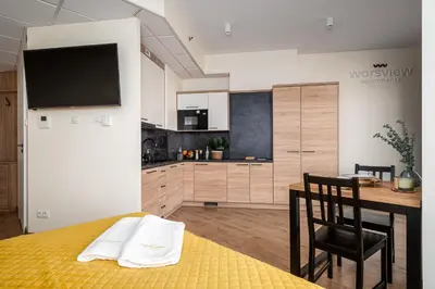 Kuchnia lub aneks kuchenny w obiekcie Warsview Apartments