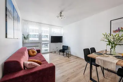 Telewizja i/lub zestaw kina domowego w obiekcie BOSA Warsaw Centrum Apartment Grzybowska39
