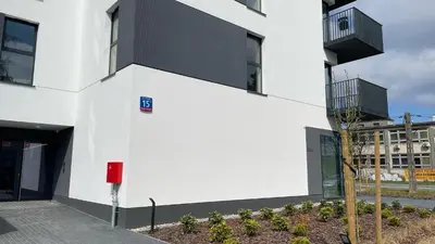 Budynek, w którym mieści się apartament