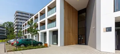 Budynek, w którym mieści się apartament
