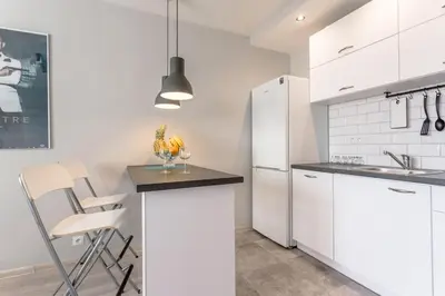 Kuchnia lub aneks kuchenny w obiekcie Vorto Apartament 2 - Warszawa Centrum