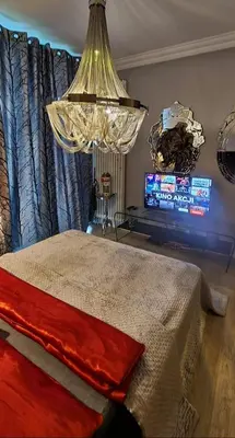 Łóżko lub łóżka w pokoju w obiekcie Glamour Apartament