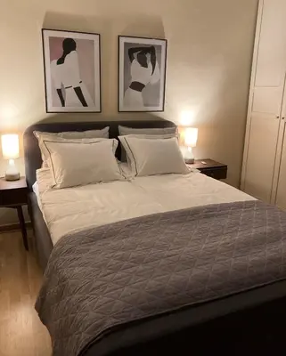 Łóżko lub łóżka w pokoju w obiekcie Soul Apartment