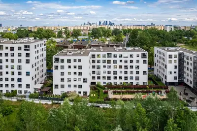 Budynek, w którym mieści się apartament