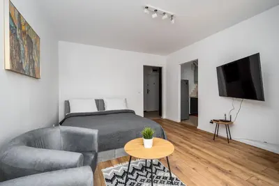Telewizja i/lub zestaw kina domowego w obiekcie Apartament Górczewska 181