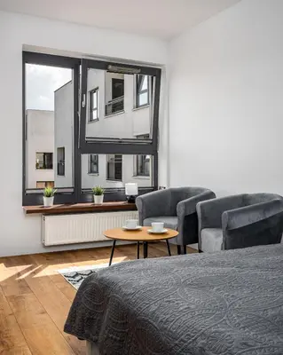 Część wypoczynkowa w obiekcie Apartament Górczewska 181