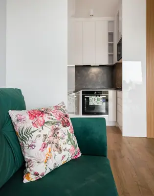 Kuchnia lub aneks kuchenny w obiekcie Żupnicza Green Praga Apartment by BookingHost