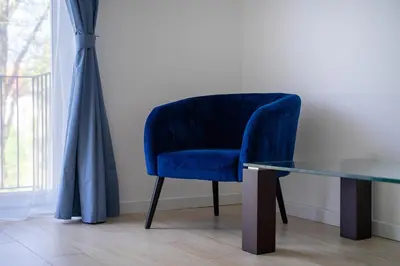 Część wypoczynkowa w obiekcie Wiktorska Blue Studio by BookingHost