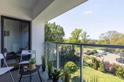 Balkon lub taras w obiekcie SuperApart Budowlana 5 - Nowoczesny Apartament
